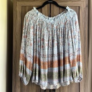 Pauline Boho Smocked Off The Shoulder Top